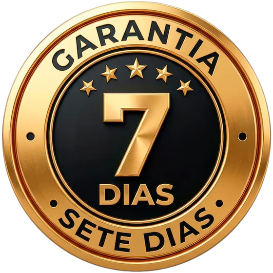 Selo dourado de garantia de 7 dias